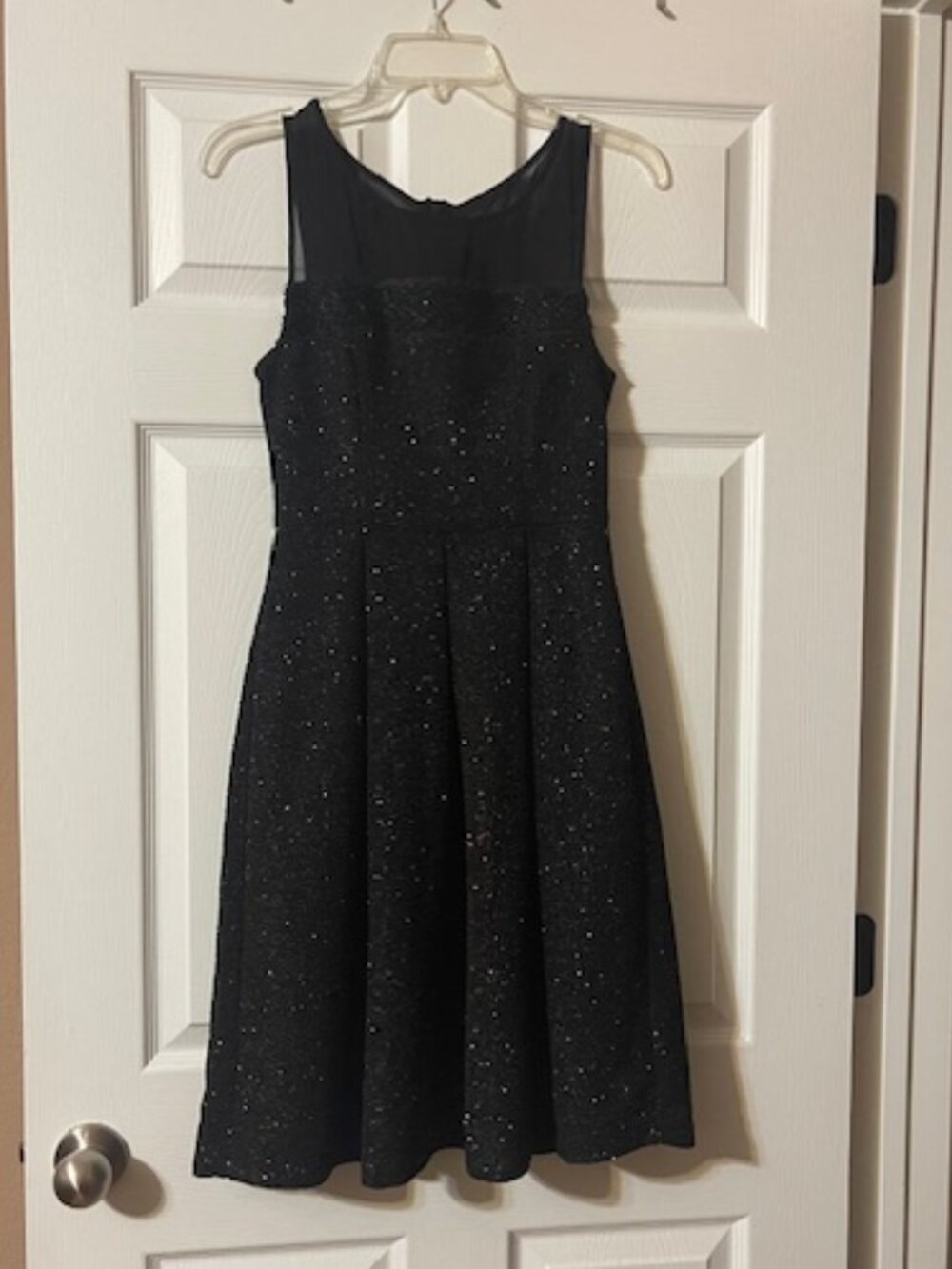 AGB Black Cocktail Dress w/Gold Flecks